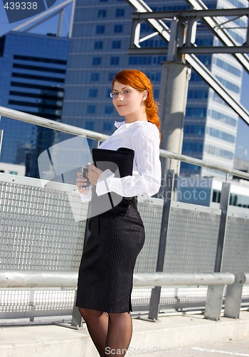 Image of happy businesswoman