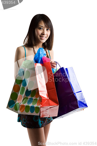 Image of Shopping asian woman