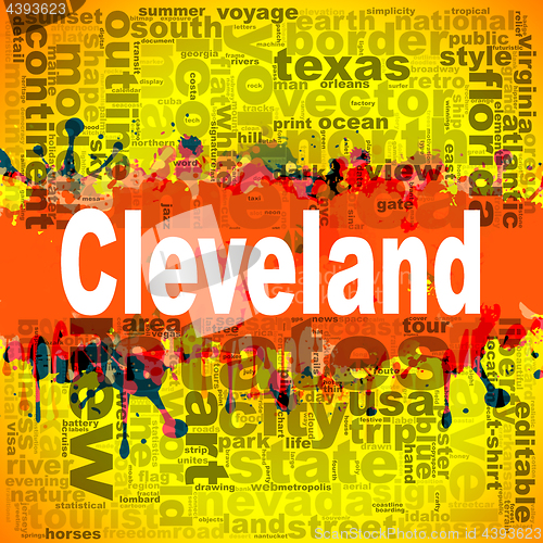 Image of Cleveland word cloud design