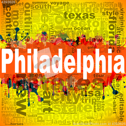 Image of Philadelphia word cloud design