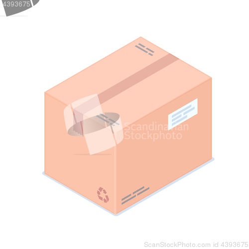 Image of Isometric box isolated on white background.