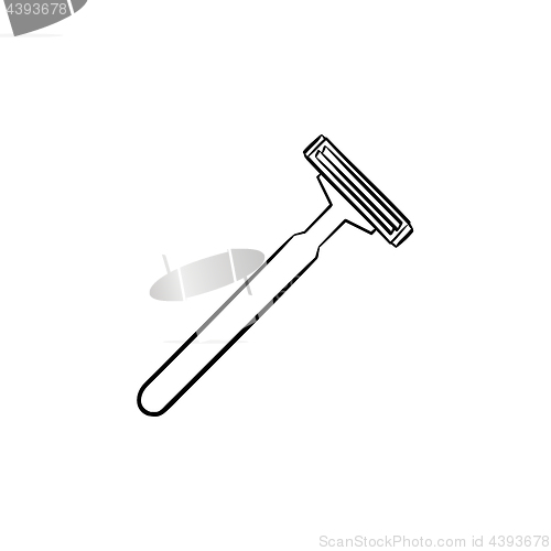 Image of Razor hand drawn sketch icon.