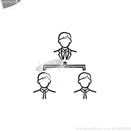 Image of Boss hand drawn sketch icon.