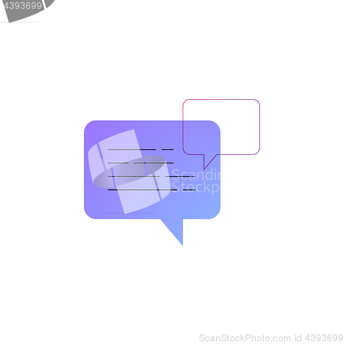 Image of Neon chat bubbles vector line icon.