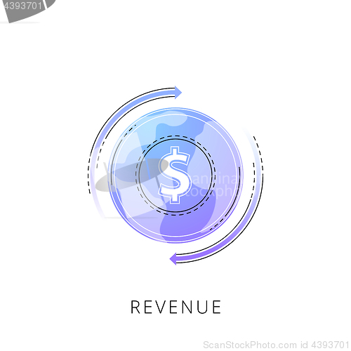 Image of Neon revenue vector line icon.