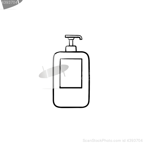 Image of Shampoo hand drawn sketch icon.