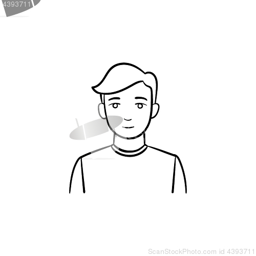 Image of Man hand drawn sketch icon.