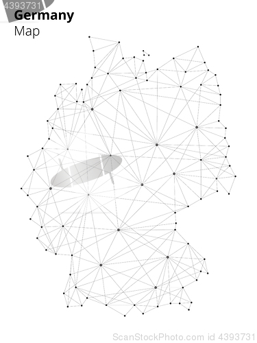 Image of Germany in blockchain technology network style