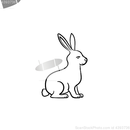 Image of Rabbit hand drawn sketch icon.