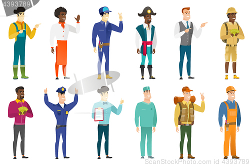 Image of Vector set of professions characters.