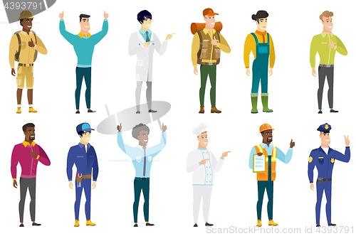 Image of Vector set of professions characters.