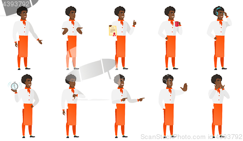 Image of Vector set of chief-cooker characters.