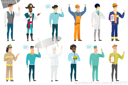 Image of Vector set of professions characters.