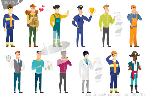 Image of Vector set of professions characters.