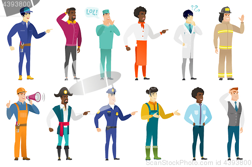 Image of Vector set of professions characters.