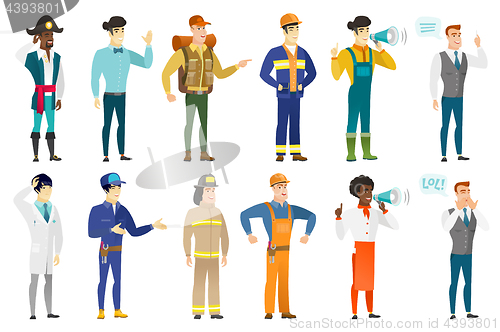 Image of Vector set of professions characters.