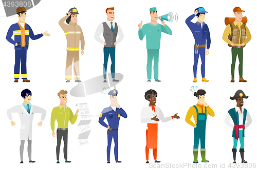 Image of Vector set of professions characters.