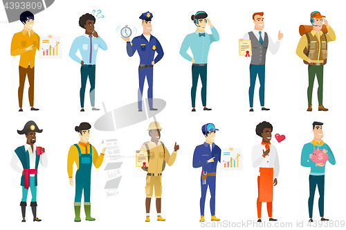 Image of Vector set of professions characters.