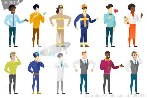 Image of Vector set of professions characters.