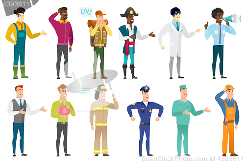 Image of Vector set of professions characters.