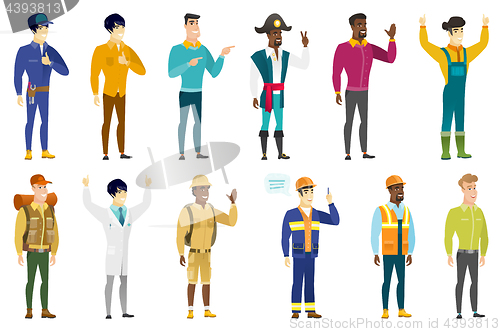 Image of Vector set of professions characters.