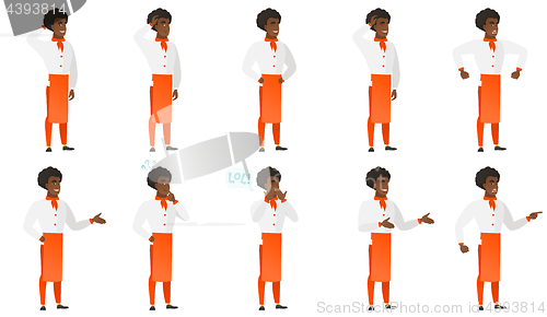 Image of Vector set of chief-cooker characters.