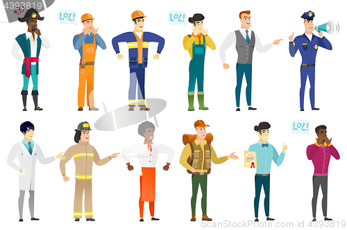 Image of Vector set of professions characters.