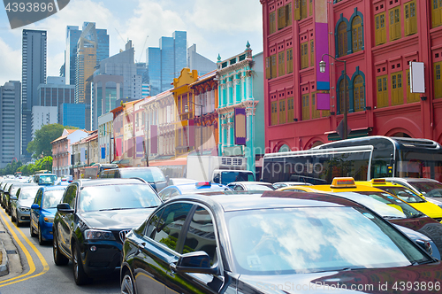 Image of Singapore traffic block