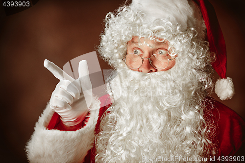 Image of Portrait of Man in Santa Claus Costume