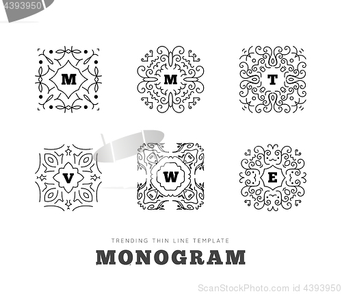 Image of Monogram series with letters on white background