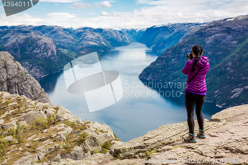 Image of Nature photographer Beautiful Nature Norway Preikestolen or Prek