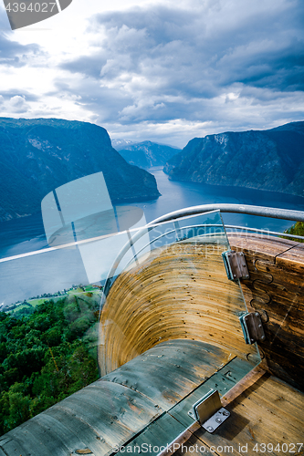 Image of Stegastein Lookout Beautiful Nature Norway.