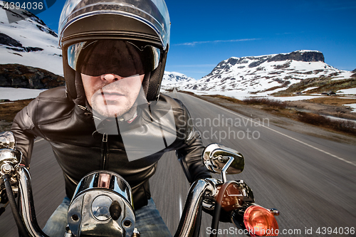 Image of Biker First-person view