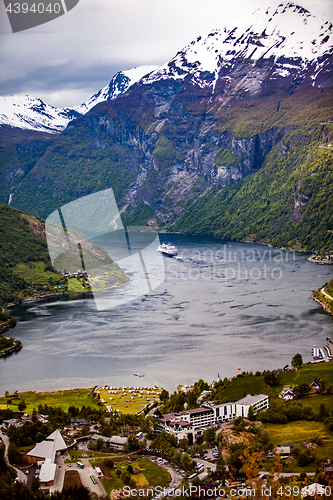 Image of Geiranger fjord, Norway.