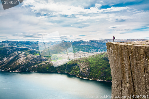 Image of Nature photographer Beautiful Nature Norway Preikestolen or Prek