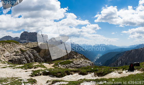 Image of National Nature Park Tre Cime In the Dolomites Alps. Beautiful n