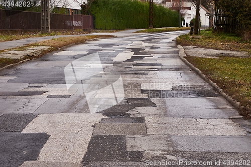 Image of Patched broken road