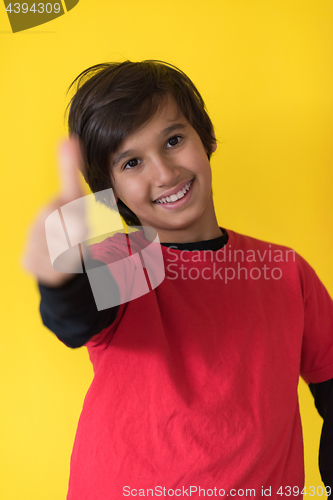 Image of Portrait of a happy young boy