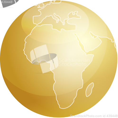 Image of Map of Africa sphere