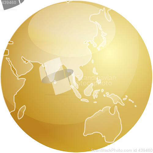 Image of Map of Asia sphere