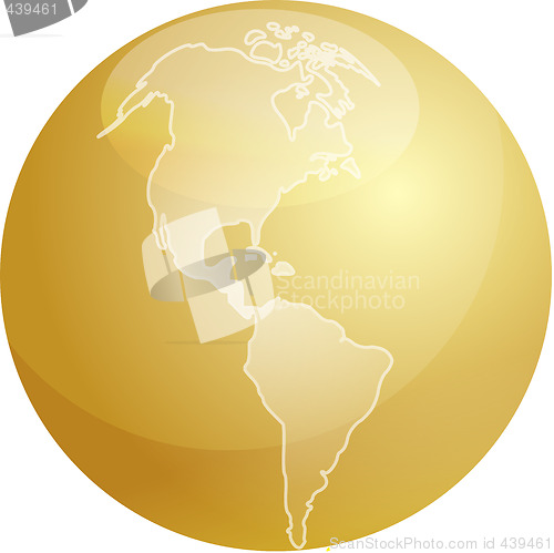 Image of Map of Americas sphere