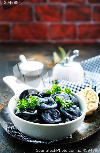 Image of black dumplings