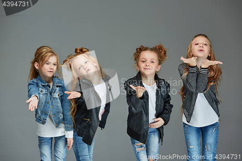 Image of Young girl posing at studio