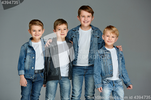 Image of Young boys posing at studio