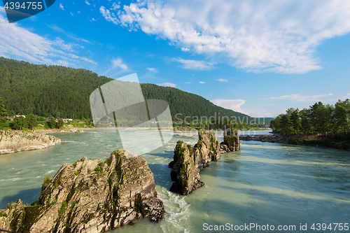 Image of Fast mountain river Katun