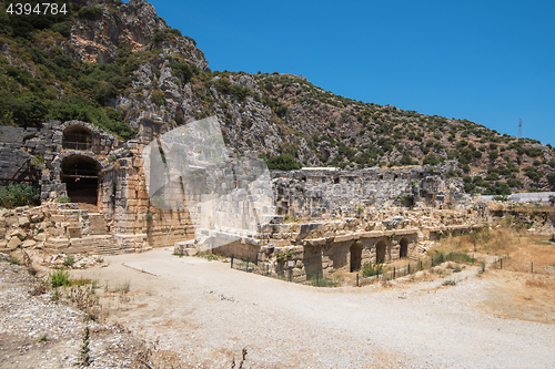 Image of Ancient lycian Myra rock tomb