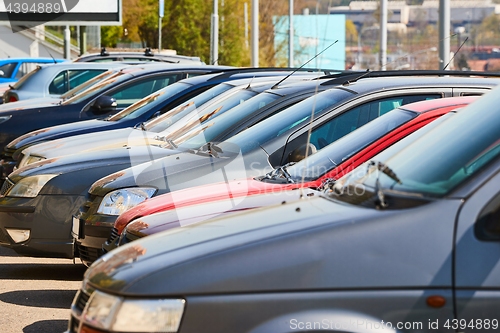 Image of Cars parked in a lot