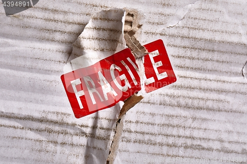 Image of Fragile stamp closeup