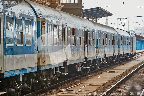 Image of Railway station with passanger train