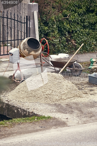 Image of Concrete Mixer Spinning